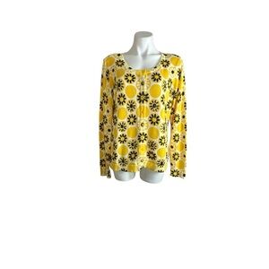 Charter Club Sunflower Cardigan Button Down Sweater